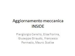 Aggiornamento  meccanica