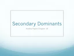 PPT-Secondary Dominants Kostka