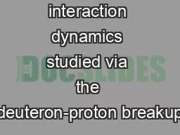 Three-nucleon interaction dynamics studied via the deuteron-proton breakup