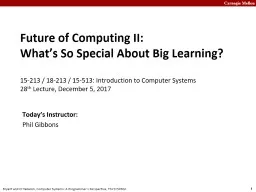 PPT-Future of Computing II: What’s So Special About Big Learning?