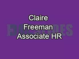 Claire Freeman Associate HR