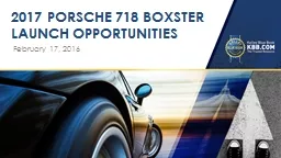 2017 Porsche 718 boxster launch opportunities