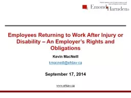 Employees Returning to Work After Injury or Disability –