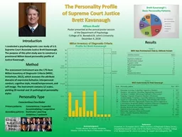 The Personality Profile of Supreme Court Justice Brett Kavanaugh