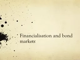 Financialisation  and bond markets