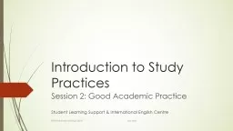 Introduction to Study Practices