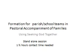 Formation for  parish/school