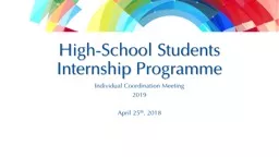 High-School Students Internship