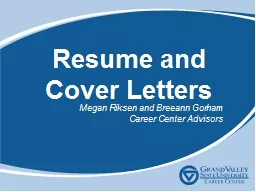 Resume and Cover Letters