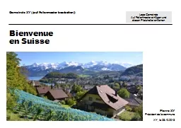 PPT-Bienvenue en Suisse Pierre XY