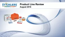 Product Line  Review August 2016