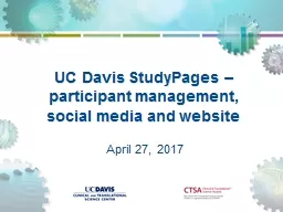 UC Davis  StudyPages  – participant management, social media and