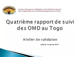 Quatrième rapport de suivi des OMD au Togo