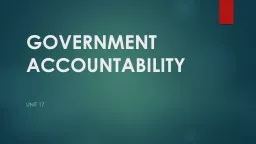 GOVERNMENT ACCOUNTABILITY
