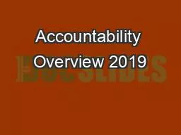 Accountability Overview 2019