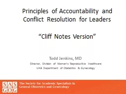 Principles of Accountability and Conflict Resolution for Leaders