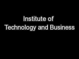 Institute of Technology and Business