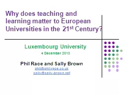 Why does teaching and learning matter to European Universities in the 21