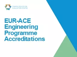EUR-ACE  Engineering Programme Accreditations