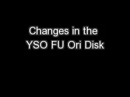 Changes in the YSO FU Ori Disk