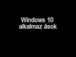 Windows 10 alkalmaz ások