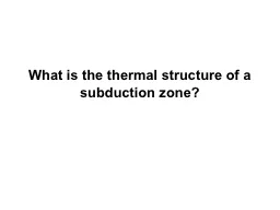 What is the thermal structure of a