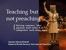 Teaching but  not preaching