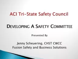 Developing A Safety Committee