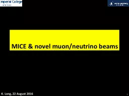 MICE & novel  muon /neutrino beams