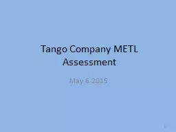 Tango Company METL Assessment