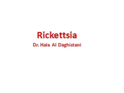 Rickettsia Dr.  Hala  Al