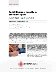 Racial Disproportionality in School Discipline Implici