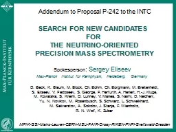 Addendum to Proposal P-242 to the INTC