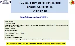 FCC- ee  beam polarization and