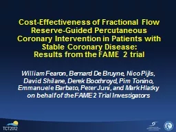 Cost-Effectiveness of Fractional Flow Reserve-Guided Percutaneous Coronary Intervention