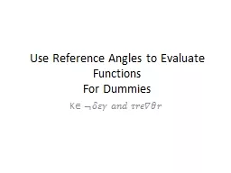 Use Reference Angles to Evaluate Functions