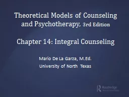 PPT-Theoretical Models of Counseling and Psychotherapy,