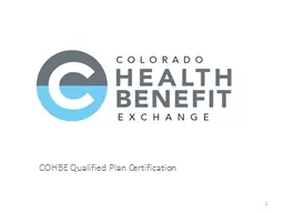 COHBE Qualified Plan Certification