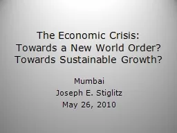 The Economic Crisis: Towards a New World Order?