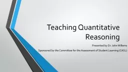 Teaching Quantitative Reasoning