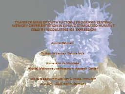 PPT-TRANSFORMING GROWTH FACTOR-β PROGRAMS CENTRAL-MEMORY DIFFERENTIATION IN EX-VIVO STIMULATED