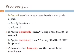 PPT-Previously… 1 2 Adversarial Search