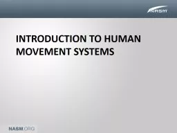 PPT-Introduction to Human Movement Systems