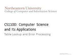 CS1100: Computer Science