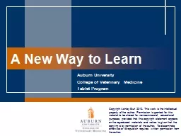 A New Way to Learn Auburn University