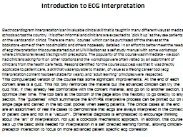 PPT-Introduction to ECG Interpretation