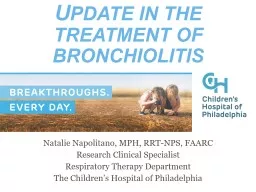 U pdate in the Treatment of Bronchiolitis