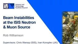 Beam Instabilities at the ISIS Neutron & Muon Source