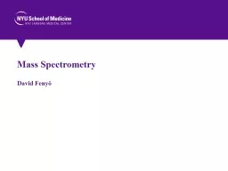 PPT-Mass Spectrometry David