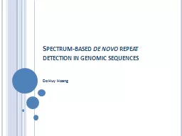 Spectrum-based  de novo  repeat detection in genomic sequences